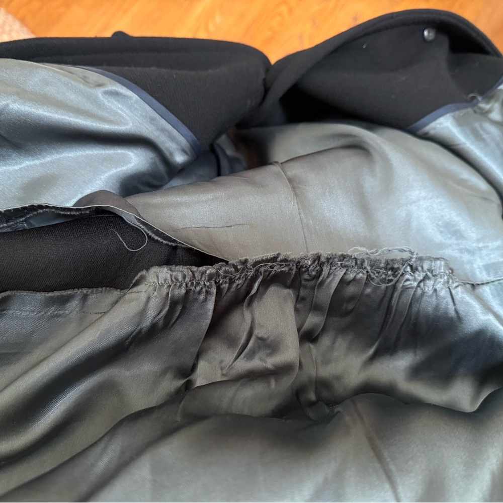 J CREW Black Double Cloth Coat Size 12 Wool - Picture 5 of 5